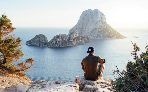 Peaceful Island View Theme  from Chrome web store to be run with OffiDocs Chromium online