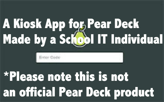 Pear Deck Kiosk ຈາກຮ້ານເວັບ Chrome ທີ່ຈະດໍາເນີນການກັບ OffiDocs Chromium ອອນໄລນ໌