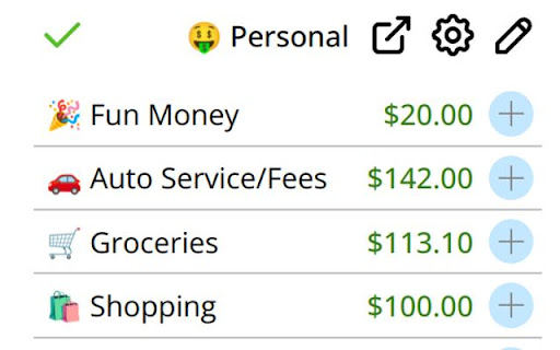 Peek for YNAB  from Chrome web store to be run with OffiDocs Chromium online