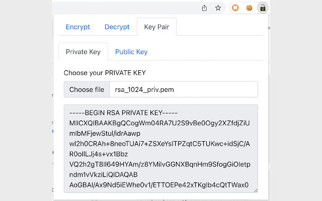 PEMCRYPT Encrypt large files  from Chrome web store to be run with OffiDocs Chromium online