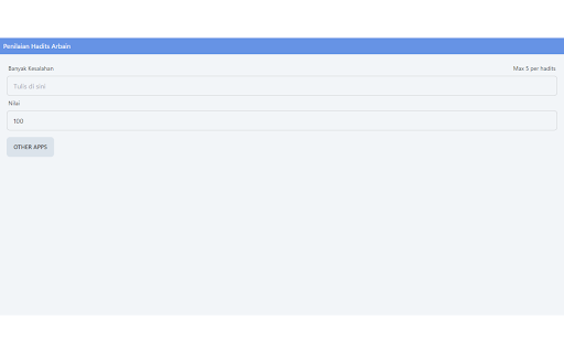 Penilaian Hadits  from Chrome web store to be run with OffiDocs Chromium online