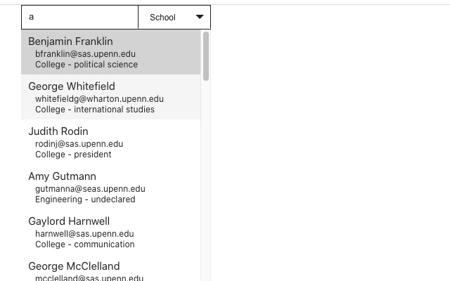 Penn Mail Search  from Chrome web store to be run with OffiDocs Chromium online