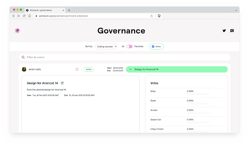 Pentacle Governance  from Chrome web store to be run with OffiDocs Chromium online