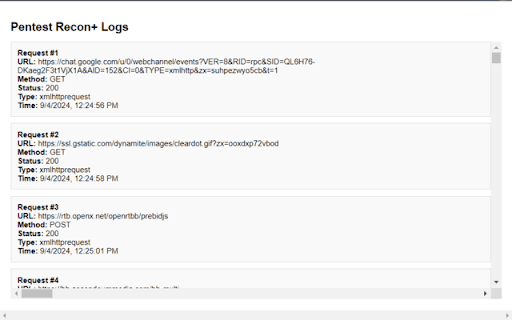 Pentest Recon+  from Chrome web store to be run with OffiDocs Chromium online
