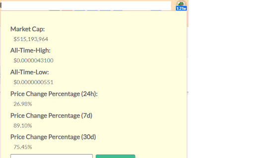 Pepe Price Ticker  from Chrome web store to be run with OffiDocs Chromium online