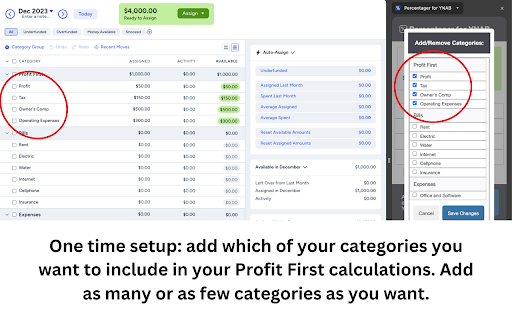 Percentager for YNAB  from Chrome web store to be run with OffiDocs Chromium online