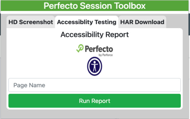 Perfecto Sample Session Tool  from Chrome web store to be run with OffiDocs Chromium online