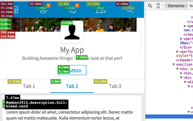 Perforator Ember Performance Extension  from Chrome web store to be run with OffiDocs Chromium online