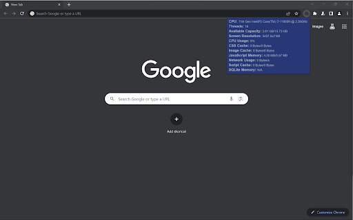 Performance Monitor  from Chrome web store to be run with OffiDocs Chromium online