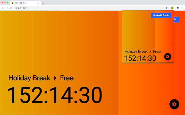 Period Countdown  from Chrome web store to be run with OffiDocs Chromium online