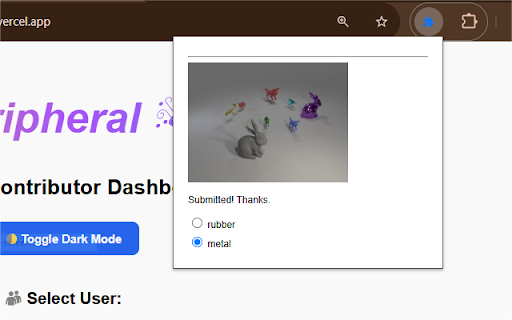 Peripheral Scroll  from Chrome web store to be run with OffiDocs Chromium online