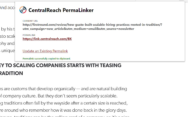 PermaLinker by CentralReach  from Chrome web store to be run with OffiDocs Chromium online