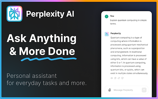 Perplexity AI  from Chrome web store to be run with OffiDocs Chromium online