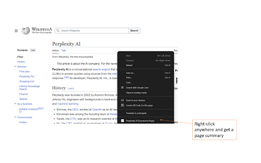 Perplexity AI Extension  from Chrome web store to be run with OffiDocs Chromium online
