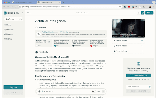 PerplexSearch  from Chrome web store to be run with OffiDocs Chromium online