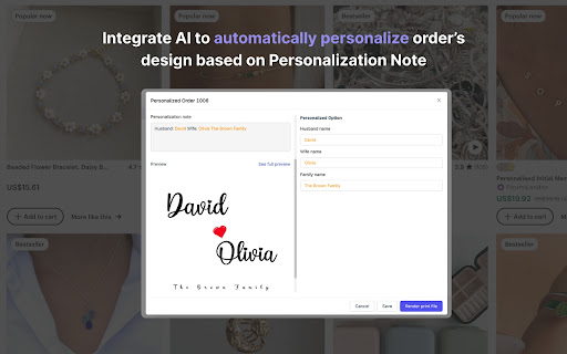Persify Etsy Helper  from Chrome web store to be run with OffiDocs Chromium online