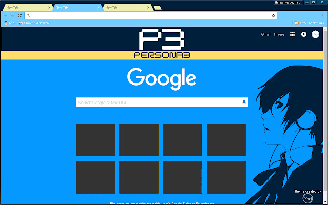 Persona 3 Protagonist Theme Yellow Accent  from Chrome web store to be run with OffiDocs Chromium online