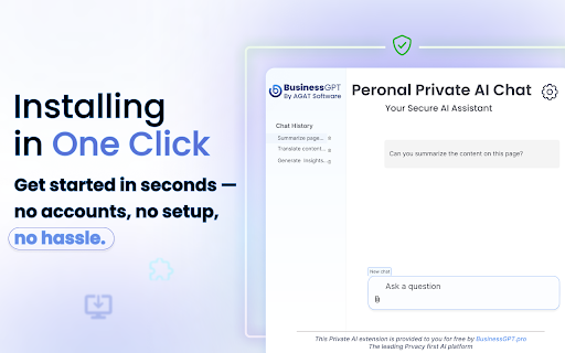Personal BusinessGPT Your Free Private Local AI Assistant Chatbot  from Chrome web store to be run with OffiDocs Chromium online