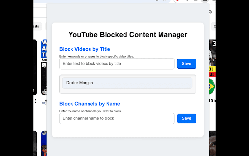Personalized productivity booster, by blocking timewasting videos and sites  from Chrome web store to be run with OffiDocs Chromium online