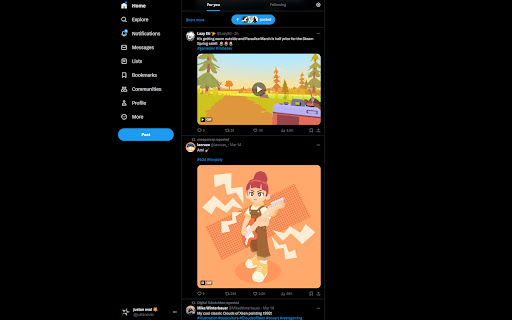 Personalized Twitter  from Chrome web store to be run with OffiDocs Chromium online
