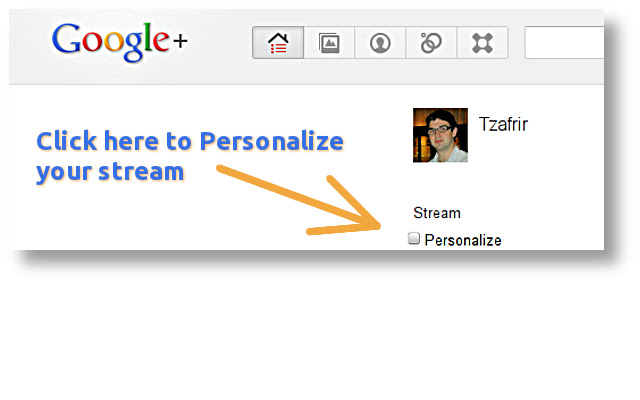 Personalize for Google Plus™  from Chrome web store to be run with OffiDocs Chromium online