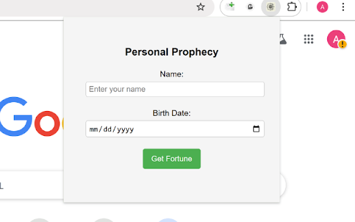Personal Prophecy  from Chrome web store to be run with OffiDocs Chromium online