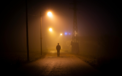 Person Standing on Pathway during Night Time  from Chrome web store to be run with OffiDocs Chromium online