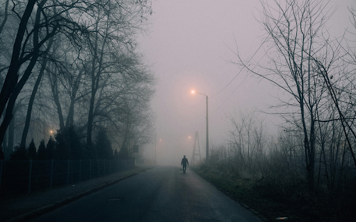 Person Walking on the Empty Street During Night Time  from Chrome web store to be run with OffiDocs Chromium online