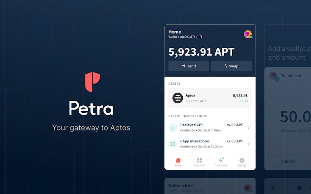 Petra Aptos Wallet  from Chrome web store to be run with OffiDocs Chromium online