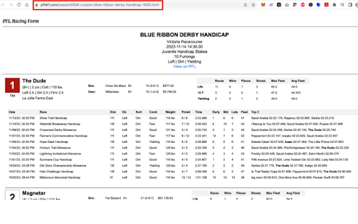 PFL Racing Form  from Chrome web store to be run with OffiDocs Chromium online