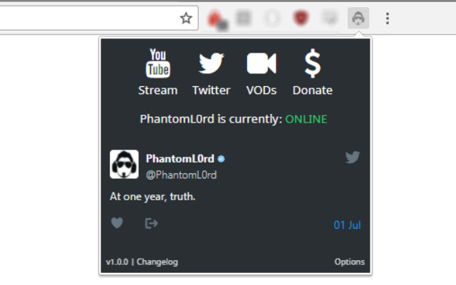 PhantomL0rd TV  from Chrome web store to be run with OffiDocs Chromium online