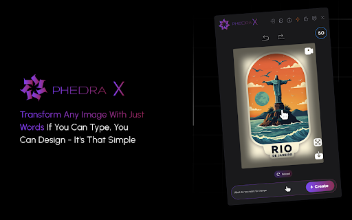 Phedra X: Revisualize  Edit Images From Web  from Chrome web store to be run with OffiDocs Chromium online