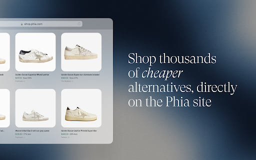 Phia: Best Price in One Click  from Chrome web store to be run with OffiDocs Chromium online