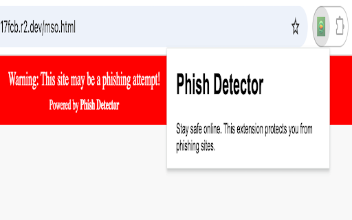 Phish Detector  from Chrome web store to be run with OffiDocs Chromium online