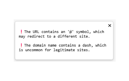 Phishing Link Detector  from Chrome web store to be run with OffiDocs Chromium online