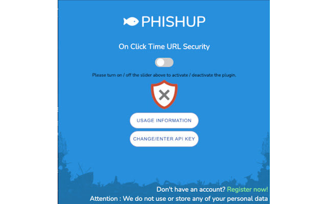 Phishup Safe URL Plugin  from Chrome web store to be run with OffiDocs Chromium online