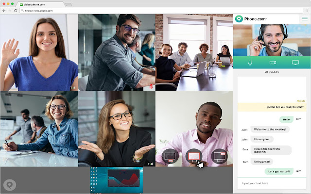 Phone.com Screen Sharing  from Chrome web store to be run with OffiDocs Chromium online