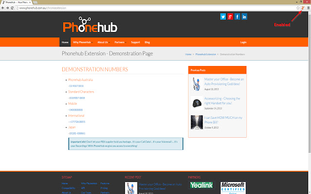 Phonehub Extension  from Chrome web store to be run with OffiDocs Chromium online