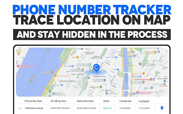 Phone Number Tracker Trace location on map  from Chrome web store to be run with OffiDocs Chromium online