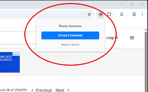 Photo Extractor  from Chrome web store to be run with OffiDocs Chromium online