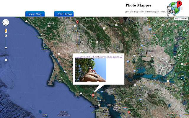 Photo Mapper  from Chrome web store to be run with OffiDocs Chromium online