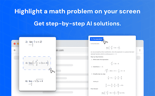 Photo Math Solver  from Chrome web store to be run with OffiDocs Chromium online