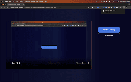 Photon Screen Recorder  from Chrome web store to be run with OffiDocs Chromium online