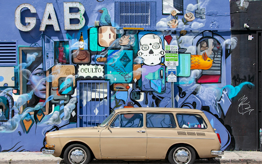 Photo of Vehicle Against a Graffiti  from Chrome web store to be run with OffiDocs Chromium online