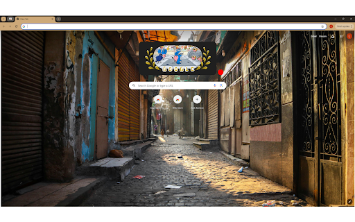 photo showcases an empty alley, quiet and stil  from Chrome web store to be run with OffiDocs Chromium online