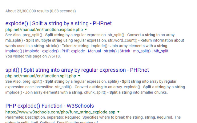 PHP.net Search Results Fixed  from Chrome web store to be run with OffiDocs Chromium online