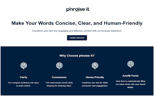 phraise it  from Chrome web store to be run with OffiDocs Chromium online