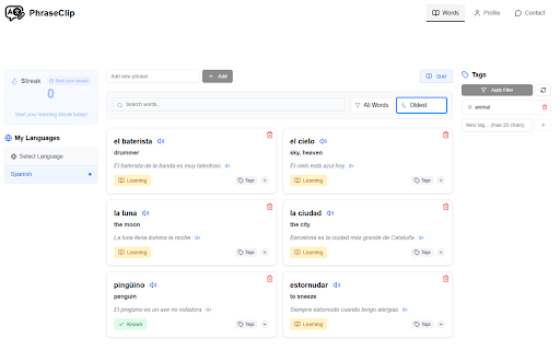 PhraseClip  from Chrome web store to be run with OffiDocs Chromium online