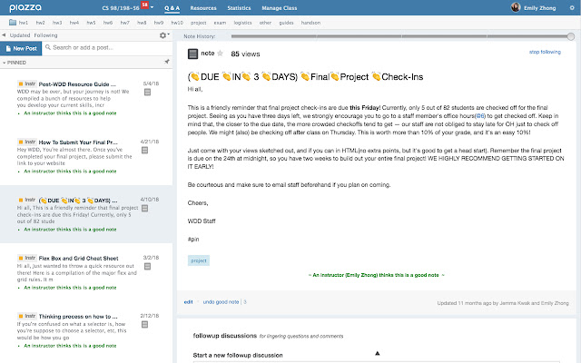 Piazza, But Prettier  from Chrome web store to be run with OffiDocs Chromium online