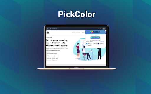 Pick Color Eyedropper Tool  from Chrome web store to be run with OffiDocs Chromium online